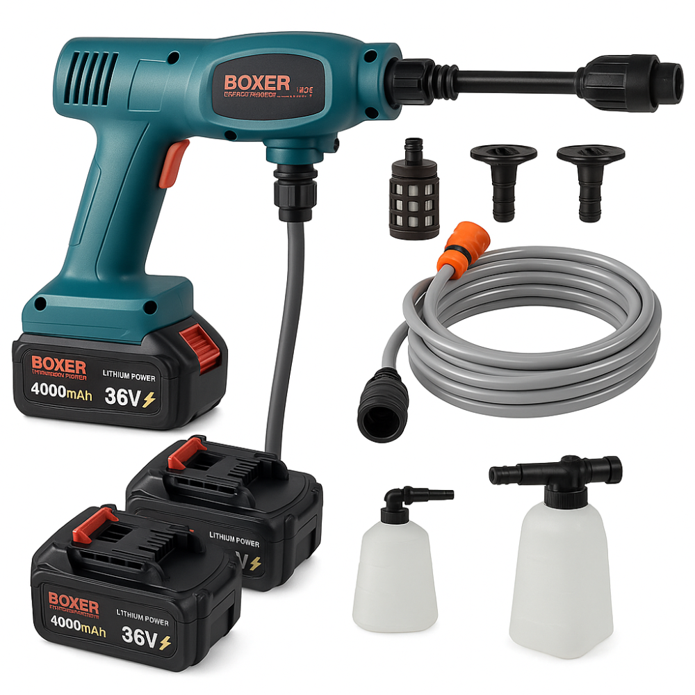 Високонапірна мийка для авто на батареях, Ручна мінімийка для автомобіля Апарат мийки автомобіля PA-70 Львів - фото 10