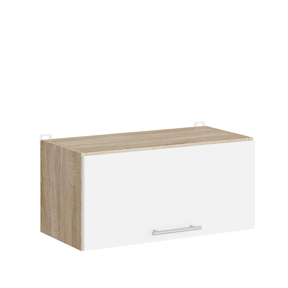 Кухонный модуль под вытяжку Эверест Эко 600 дуб сонома/нимфея альба (белый) 60х30х28 см (DTM-071010) Львов - изображение 1