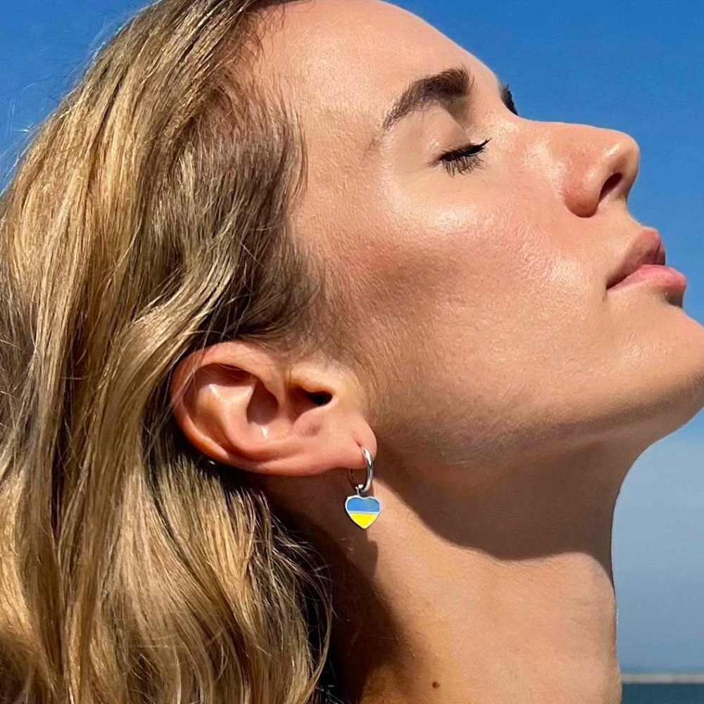 Срібні сережки "З Україною в серці" MasterSem Київ - фото 3