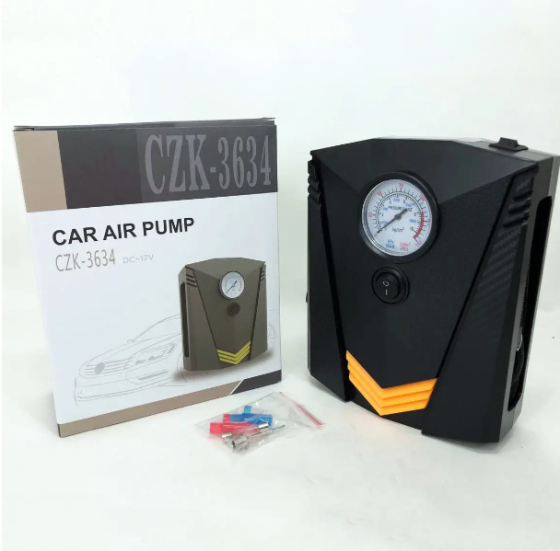 Портативный насос CZK‑3634 12В для шин и надувных изделий Киев