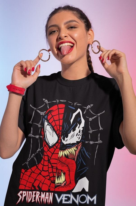 Футболка для мальчика аниме Суперхеро Ловер Ретро Фамилй оверсайз (рост от 165 до 180 ) Черний AnimeJ1152m Днепр - изображение 2