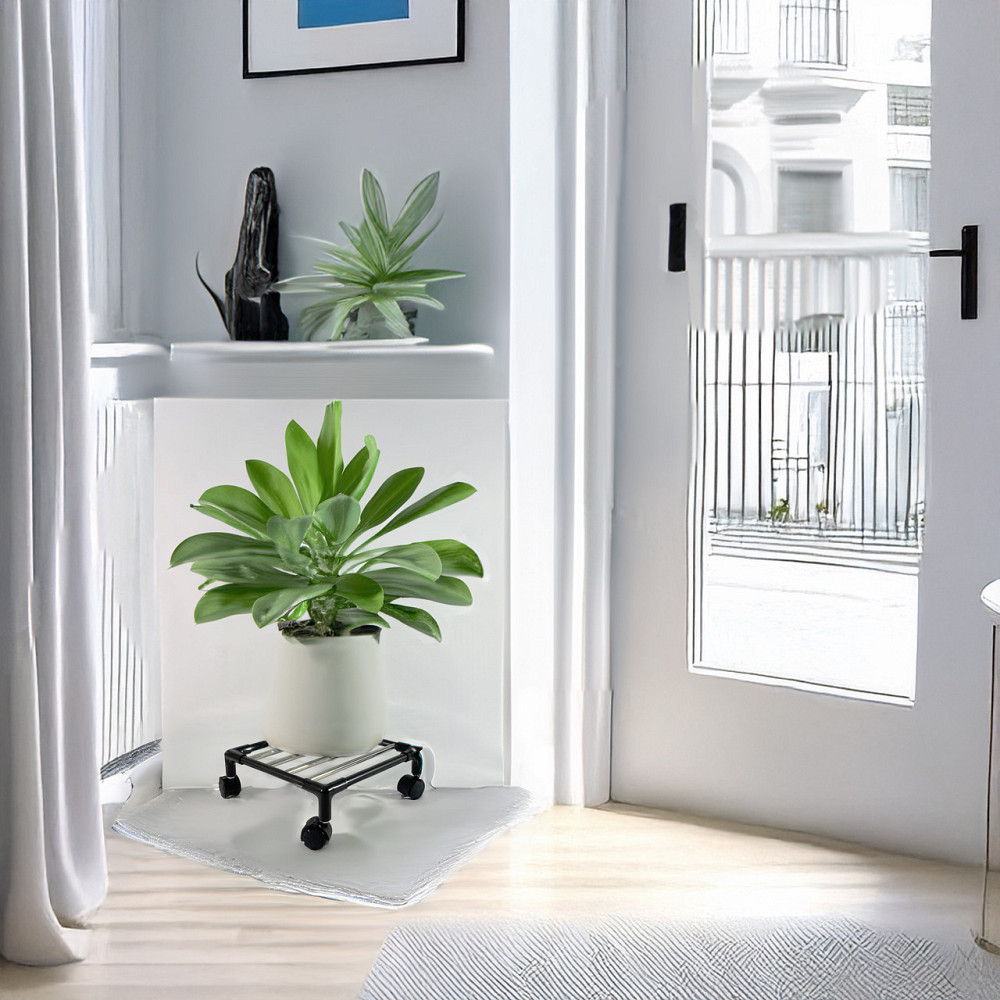 Мобільна  підставка для квітів на колесах Bibi, металева, під важки вазони. Бориспіль - фото 2