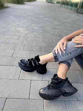 Molly Кросівки жіночі MOLLY 819 чорні (весна-осінь, шкіра+замша натуральна) (5162) 37р.38р.39р. Коломия