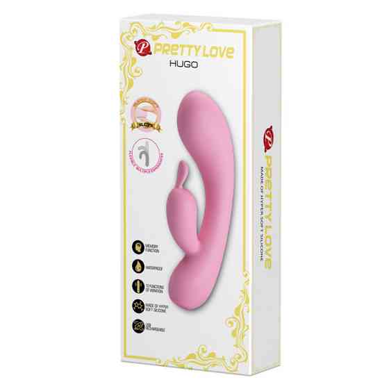 Вибратор-кролик PRETTY LOVE Hugo розовый, 3.7 х 16.5 см Sex Aura Киев