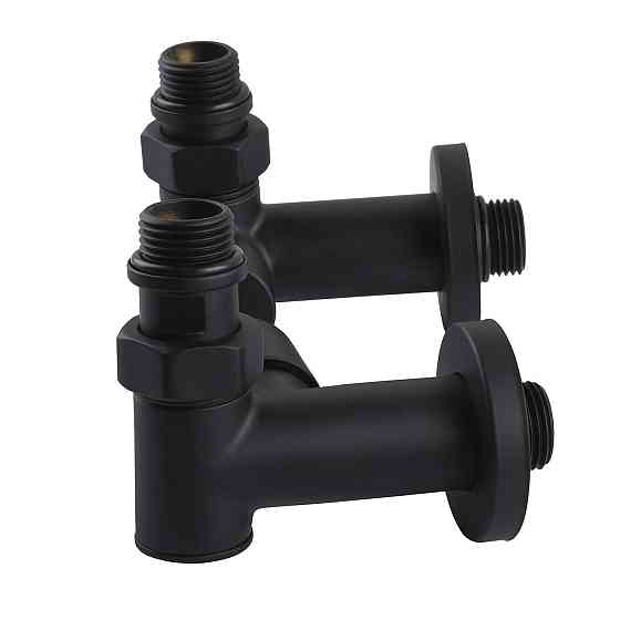 Набор Кран вентильный угловой с американкой SOLOMON LUX 1/2″ 7777 TEN (2шт.) BLACK (1уп) Киев