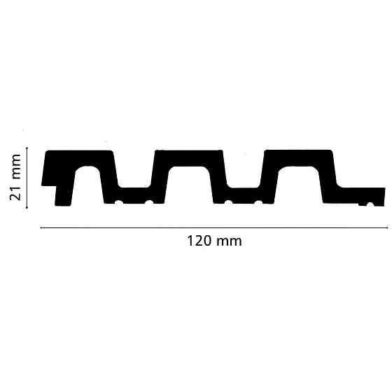 Панель з дюрополімеру GRANT DECO АР-001К-76 (120 мм*21 мм) 2,9 м Киев