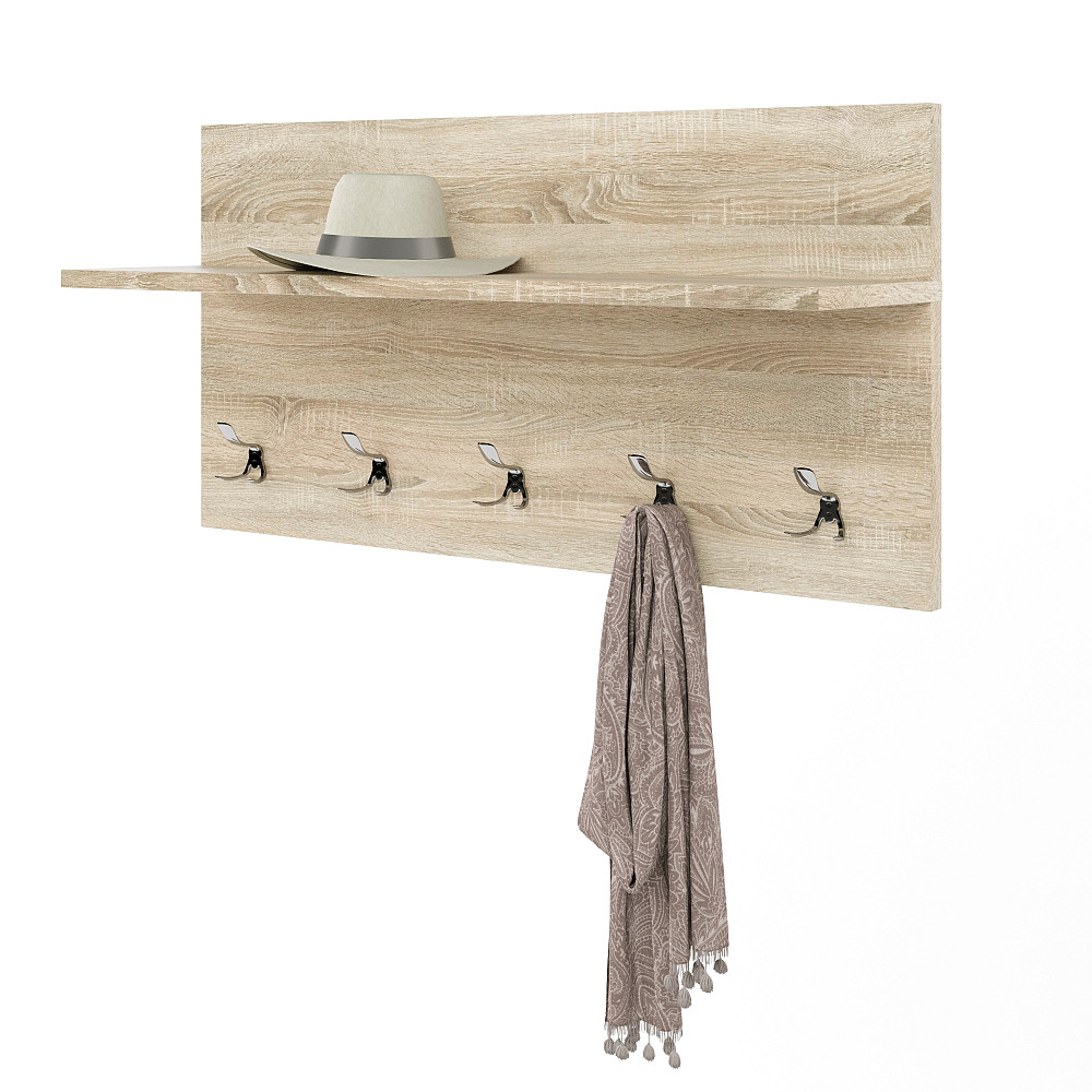 Вешалка на стену Эверест Соната-800 80х40 см Дуб сонома (DTM-2122) Львов - изображение 2