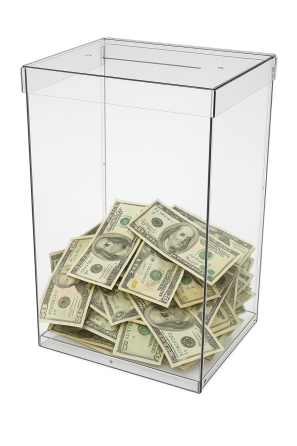 Ящик EKOSTAR без замка для сбора денег 160x230x110 мм. Объем 4 литра. Киев