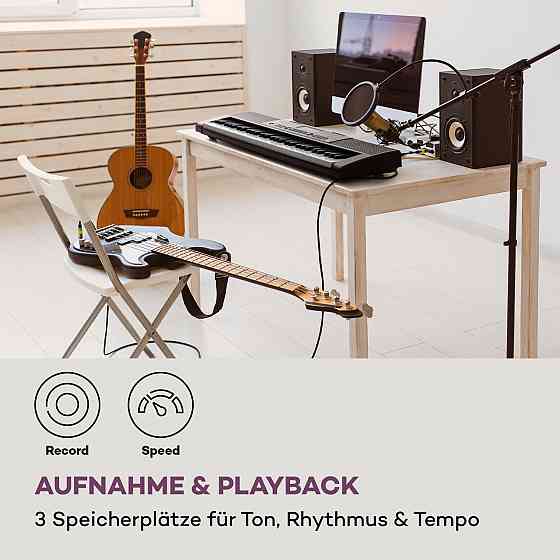 Etude 255 LCD Learning Keyboard 61 Keys LED Display Клавіші з підсвіткою 255 Rhythms Black (Німеччина, читати Рівне