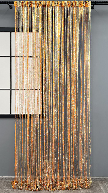 Штори-нитки з люрексом Помаранчевий з бежевим 300х300см 1 шт (61-119) Київ - фото 2