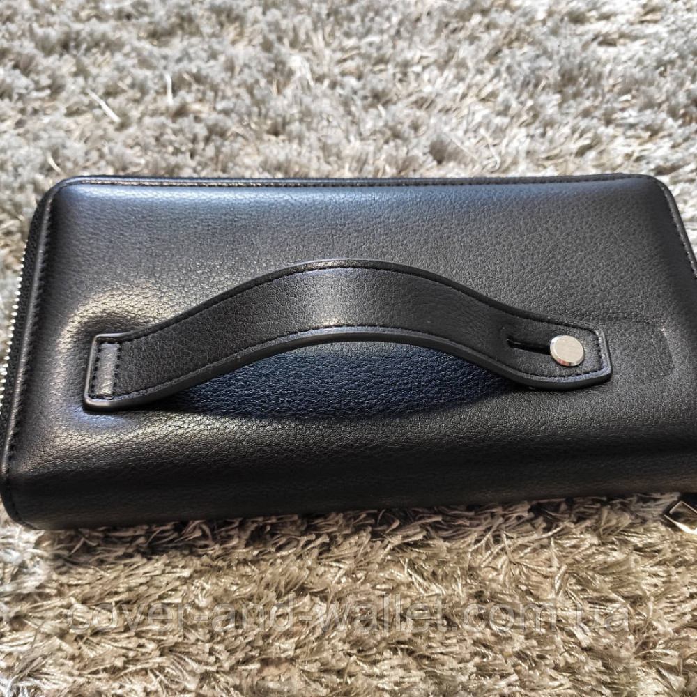 Мужской кошелек клатч на две молнии черного цвета MD 207 Киев - изображение 4