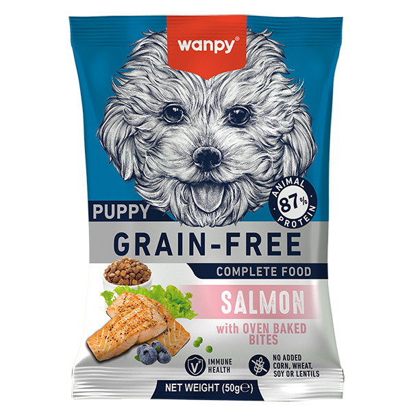 Wanpy Puppy Grain Free Salmon ВАНПІ ЛОСОСЬ ДЛЯ ЦУЦЕНЯТ сухий беззерновий корм Київ - фото 1