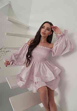 Женское романтическое праздничное платье, ткань: люрекс диско Розовый, 44 Одесса