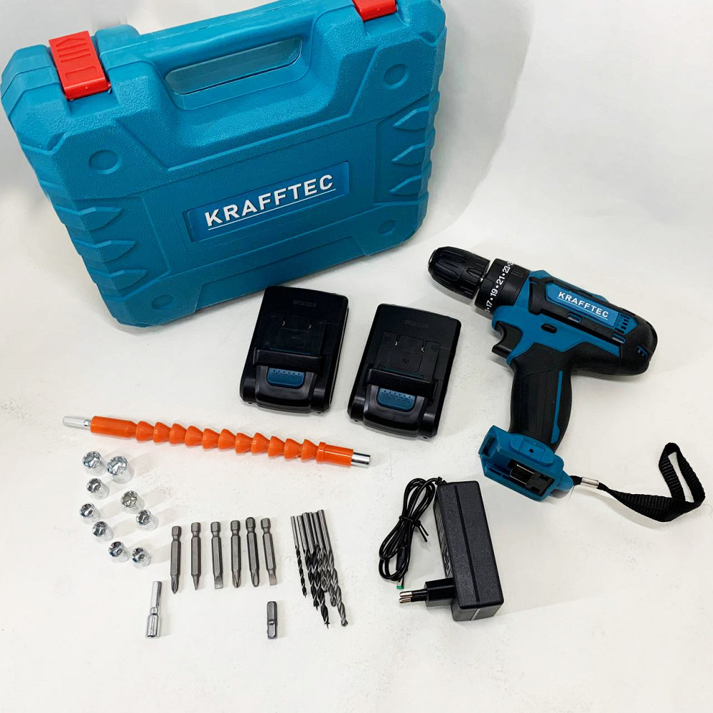 Шуруповерт з різними насадками та пристосуваннями, Акумуляторний шуруповерт з насадками в кейсі BC-15 Львів - фото 3