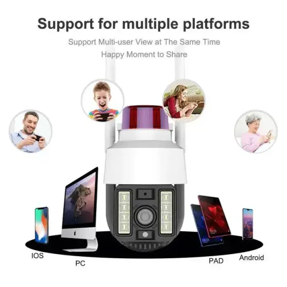 Беспроводная уличная камера WiFi PTZ Verto VRT-C262 FHD 4mp поворотная с сигнализацией Коломия