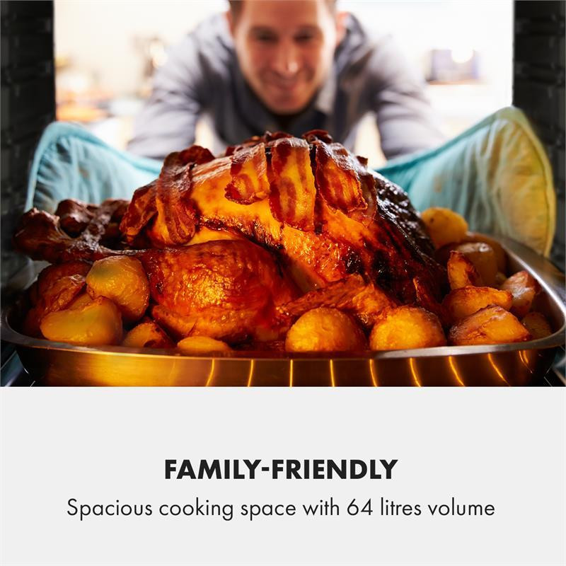 Вбудована духова шафа Gusteau Remy + вбудована витяжка 2950 Вт 64 л 620 м3/год чорна неіржавка сталь Рівне - фото 5