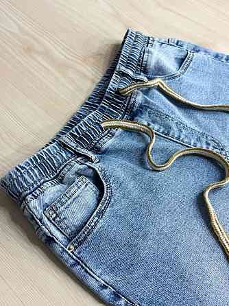 Шорты женские джинсовые Liana 4-028 4-029 с резинкой на талии большие размеры голубые, голубой, 33, 33, 92 см, 112 см Киев