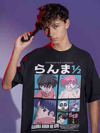 Футболка аниме Ранма Схампоо Румико Такахасхи оверсайз (S/M/L) Черний AnimeJ0981 Днепр