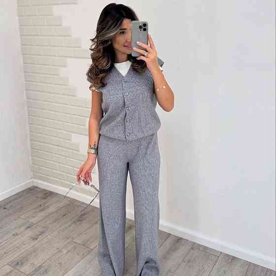 Женский деловой костюм из ангоры-рубчик Одесса