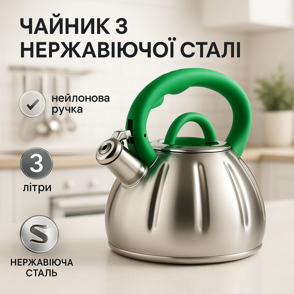 Чайник со свистком для электрической плиты Unique, Качественный чайник для газовой плиты VN-98 Львов - изображение 13