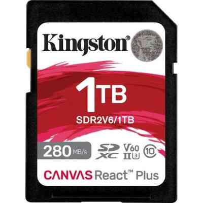 Карта памяти Kingston 1TB SDXC class 10 UHS-II U3 Canvas React Plus (SDR2V6/1TB) Винница
