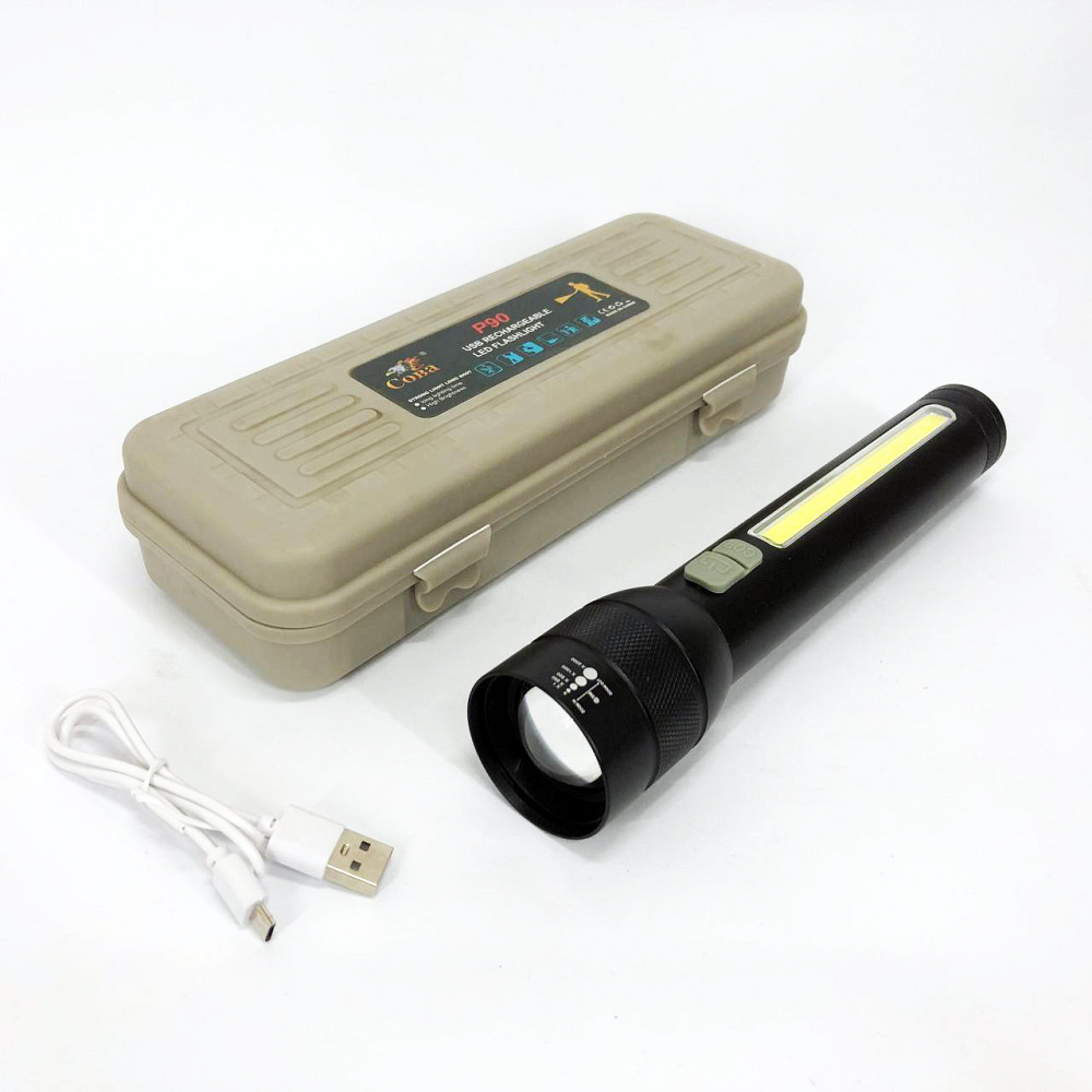 Потужний акумуляторний світлодіодний ліхтар CB-C23-P90+COB, Ліхтарик потужний акумуляторний для дому CQ-59 Львів - фото 7