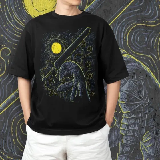 Футболка для подростка мальчика с принтом Берсерк Ван Гог Размер 160 Anime10739 Днепр