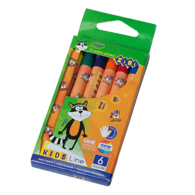Олівці кольорові ZiBi Kids line воскові, 6 кольорів (ZB.2480) Вінниця - фото 3