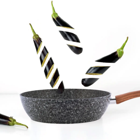 Сковорідка-сотейник d24см алюміній а/п Grey marble 4165 KAMILLE Житомир - изображение 3