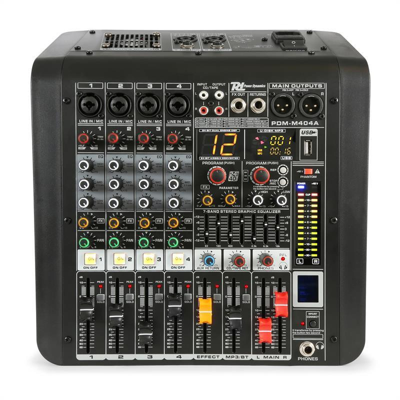 PDM-M404A Музичний мікшер 4 мікрофонних входи 24-бітний мультиефект-процесор USB-плеєр (Німеччина, читати Рівне - фото 2