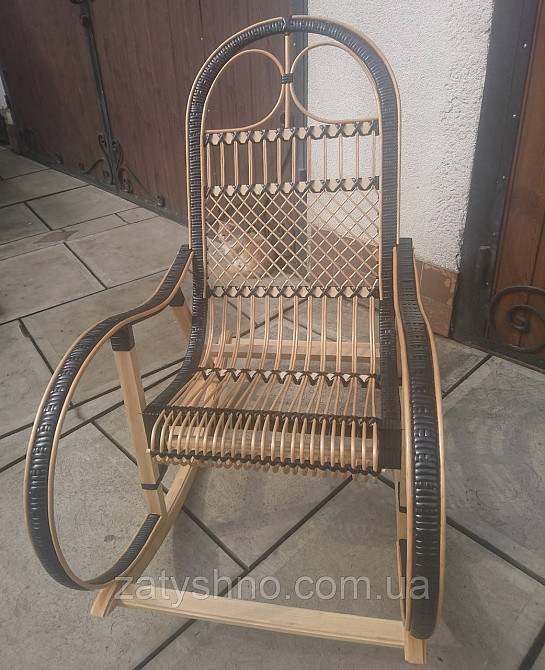 Плетеная качалка для дачи ротанговая Киев - изображение 3