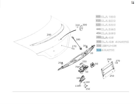 Mercedes-Benz  A1768171615 Напис 4MATIC на кришці багажника CLA Shooting Brake X117 CLA C117 GLA X156 A-class W176 B-class W246 Maybach X222 Одеса