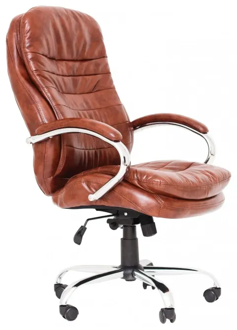 Офісне Крісло Керівника Richman Valencia В Хром М2 AnyFix Коричневий Київ - фото 1