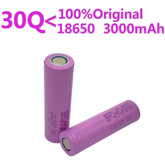 Литий-ионный аккумулятор Samsung 3.7В 3000мАч 18650 30Q INR18650 20A (Сиреневый) Киев