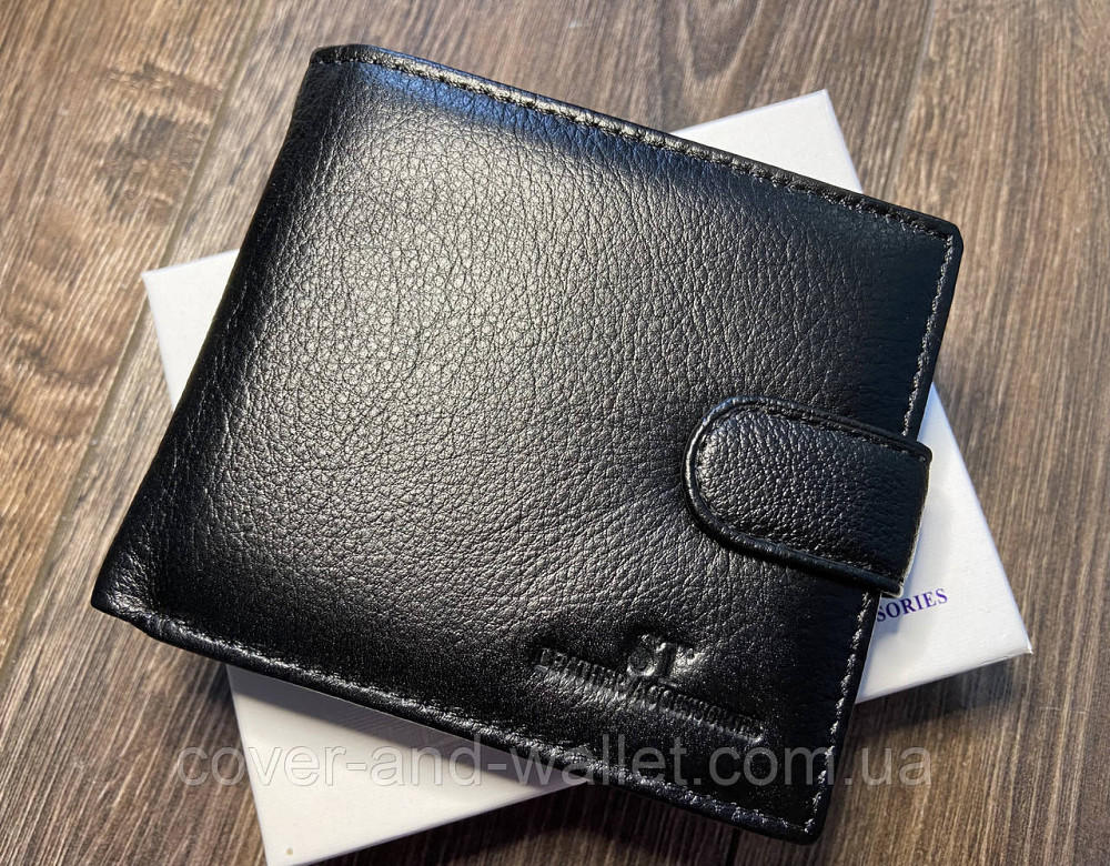 Чоловічий шкіряний гаманець з кредитнецею для пластикових карток ST Leather Київ - фото 4