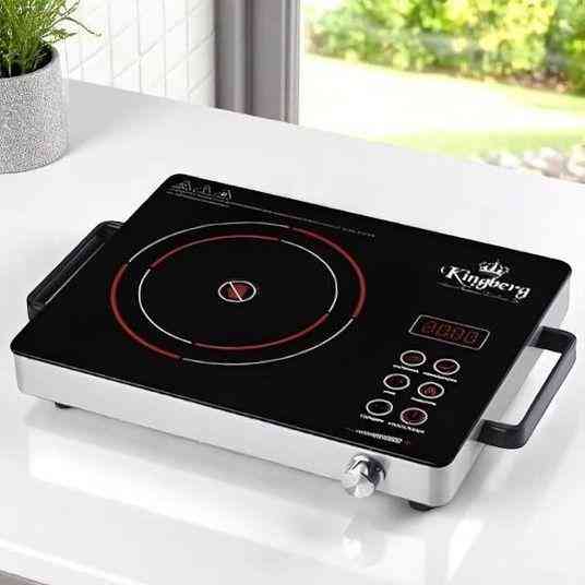 Інфрачервона плита Kingberg KB-2058, 1 конфорка, склокерамічна панель, таймер, 2000 Вт Одеса