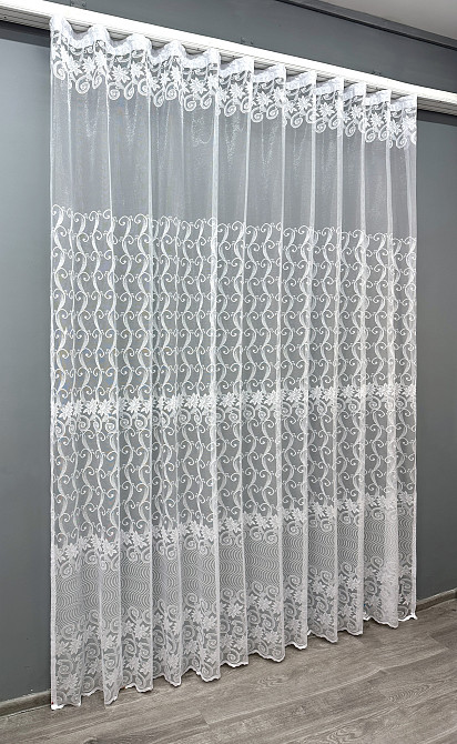Тюль VR-Textil 643т Преміум Жакард Білий 300х270 см (40-302) Київ - фото 3