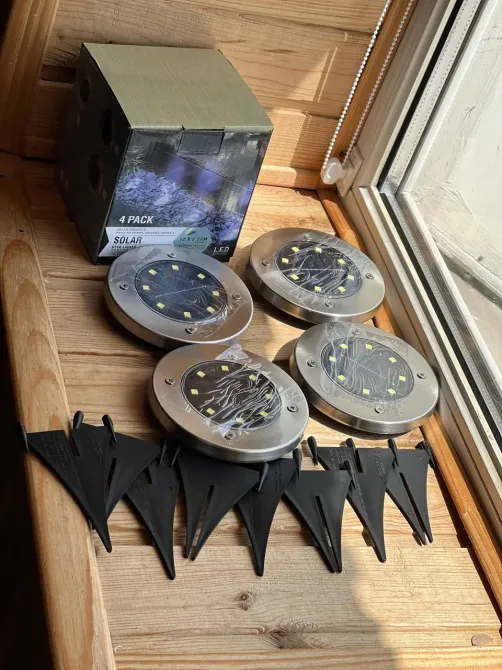 Садовый уличный светодиодный фонарь-подсветка на солнечной батарее 4шт Solar Pathway Lights Коломия - фото 3