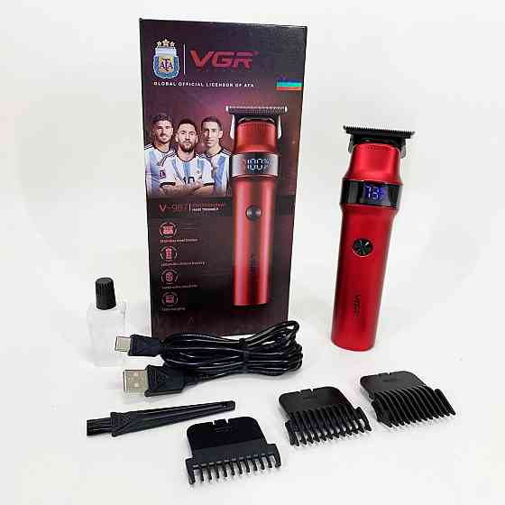 Набор для стрижки с зарядкой VGR V-987, Машинка для стрижки волос с акамулятором Триммер висков YJ-48 Львов