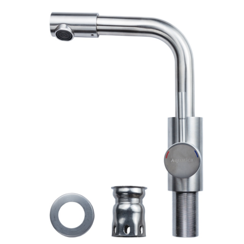 Змішувач KT d35мм для раковини Г-гусак на гайці Aquatica Житомир - изображение 5