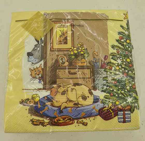 Новогодняя бумажная салфетка (ЗЗхЗЗ, 20шт) LuxyНГ Желанное место(1231) (1 пачка) Харьков