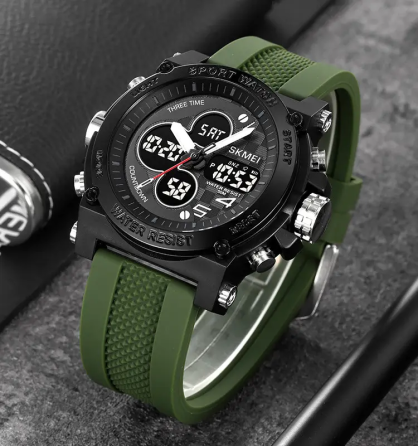 Часы мужские наручные спортивные Skmei 2065 (Зеленый) Винница