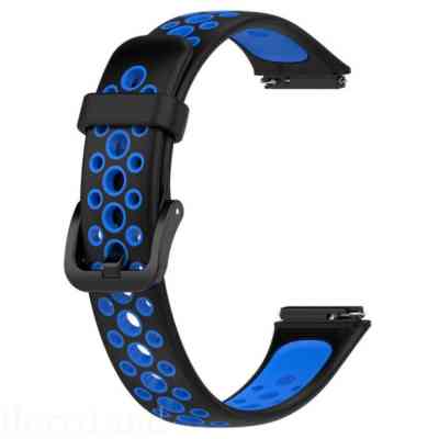 Ремешок для фитнес браслета BeCover Vents Style для Huawei Band 7/Honor Band 7 Black-Blue (709437) Винница