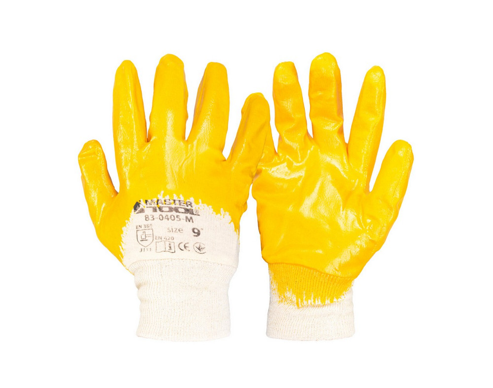 MASTERTOOL Рукавички бавовняні трикотажні MASTERTOOL нітрилове покриття ¾ в'язаний манжет 8" 12 Коломыя - изображение 3