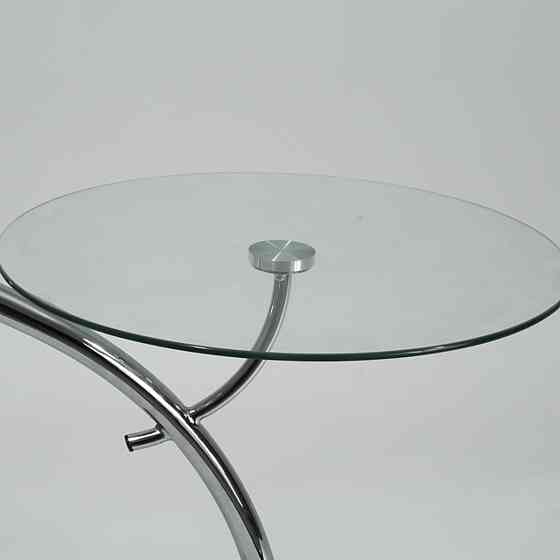 Журнальний столик MUNA прозоре скло/хром д.50 Київ