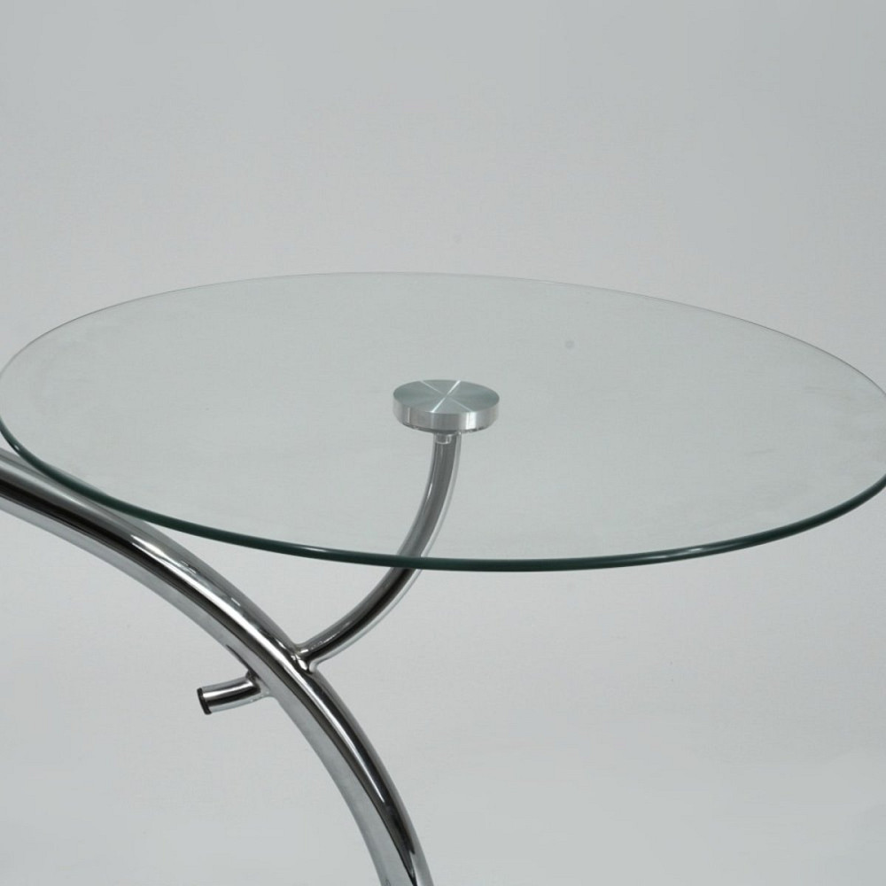 Журнальний столик MUNA прозоре скло/хром д.50 Київ - фото 5