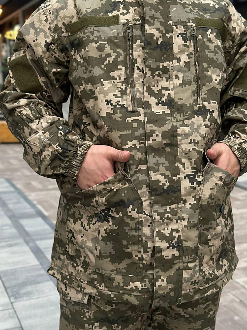 Літній військовий піксельний чоловічий костюм гірка матеріал ріп стоп вітрозахисний для зсу Львів - фото 7