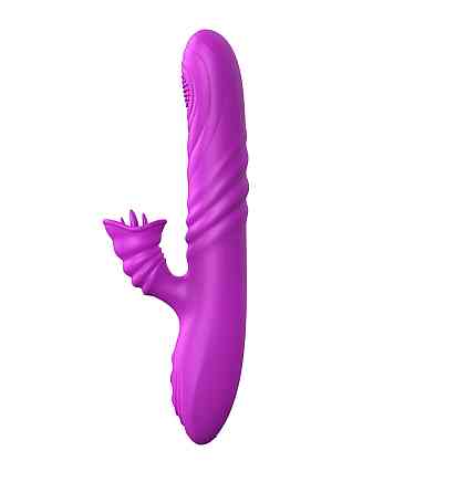 Вібратор Angelia, USB 3 functions of thrusting / 20 vibrations Purple Sex Aura Київ