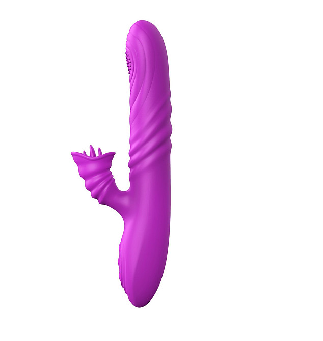 Вібратор Angelia, USB 3 functions of thrusting / 20 vibrations Purple Sex Aura Київ - фото 2