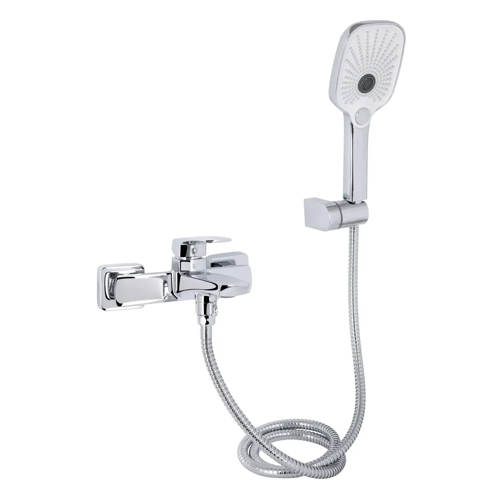 Змішувач для ванни Qtap Tern з душовим гарнітуром QTTER259CRM47586 Chrome Київ - фото 2